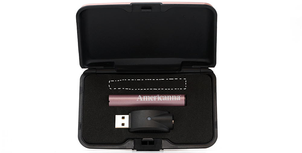 Americanna travel case in rose gold - Americanna - how to use a vape pen